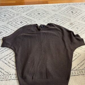 Quince Dark Brown Crewneck Sweater